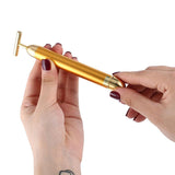 ianna 24k golden T bar Vibrating Roller Face Massager