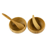 ianna bamboo DIY facail mask bowl set with  mask spoon spatula