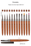 ianna professional sandalwood nail art pen brush set