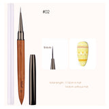 ianna professional sandalwood nail art pen brush set