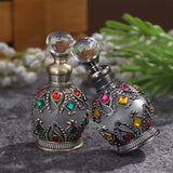 ianna luxury arabic style metal essential oils perfume glass bottle with dropper 15ml