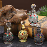 ianna luxury arabic style metal essential oils perfume glass bottle with dropper 15ml