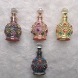 ianna luxury arabic style metal essential oils perfume glass bottle with dropper 15ml