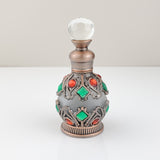 ianna luxury arabic style metal essential oils perfume glass bottle with dropper 15ml