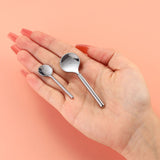 ianna Zinc Alloy Tennis Racket Style Cosmetic Spatula Facial Cream Metal Spoon