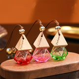 ianna triangle wood car perfume bottle colorful fragrance glass bottle 8ml 10pcs