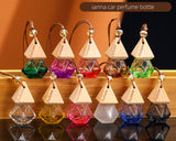 ianna triangle wood car perfume bottle colorful fragrance glass bottle 8ml 10pcs