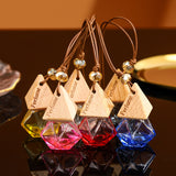 ianna triangle wood car perfume bottle colorful fragrance glass bottle 8ml 10pcs